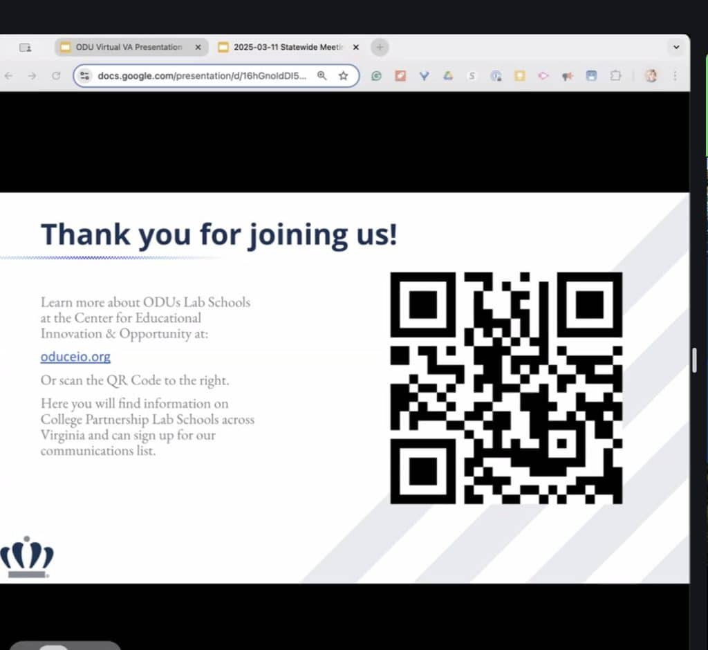 The session concluded with an invitation to the 2025 Innovation Summit, scheduled for April 23-24 at Old Dominion University The session concluded with an invitation to the 2025 Innovation Summit, scheduled for April 23-24 at Old Dominion University alt